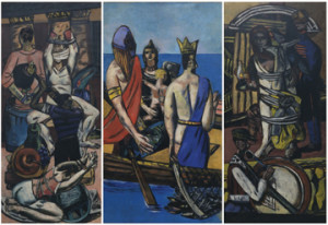 Max Beckmann Departure, Frankfurt 1932, Berlin 1933-35 The Museum of Modern Art, New York. Given anonymously (by exchange) Digital Image © 2014 The Museum of Modern Art/Licensed by SCALA/ Art Resource, NY © 2014 Artists Rights Society (ARS), New York/VG Bild-Kunst, Bonn