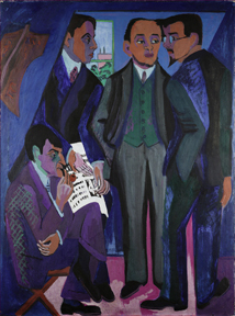 Ernst Ludwig Kirchner (1880-1938) A Group of Artists (The Painters of the Brücke), 1925-26 Museum Ludwig, Cologne Photo: © Rheinisches Bildarchiv Cologne